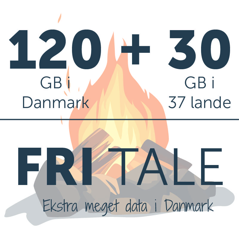 Fri tale + 120 GB i DK + 30 GB i EU 5G 