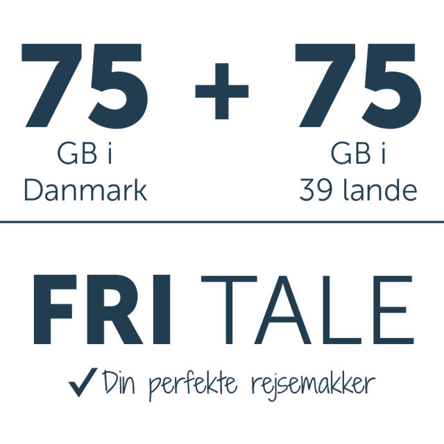 Fri tale + 75 GB i DK + 75 GB i EU 5G 