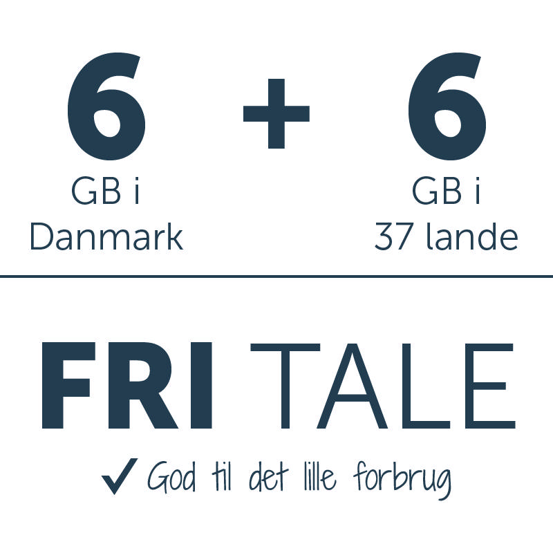 Fri tale + 6 GB i DK + 6 GB i EU 5G